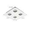 Plafón Lindby Jyla, blanco mate, 25 x 25 cm, 4 luces