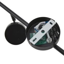 Plafón Lindby Jyla, 6 luces, negro mate