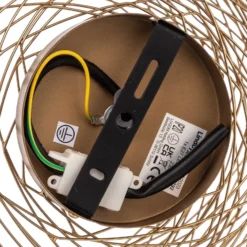 Plafón Lindby Kaviya, dorado, Ø 40 cm, hierro, E27
