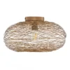 Plafón Lindby Kaviya, dorado, Ø 40 cm, hierro, E27