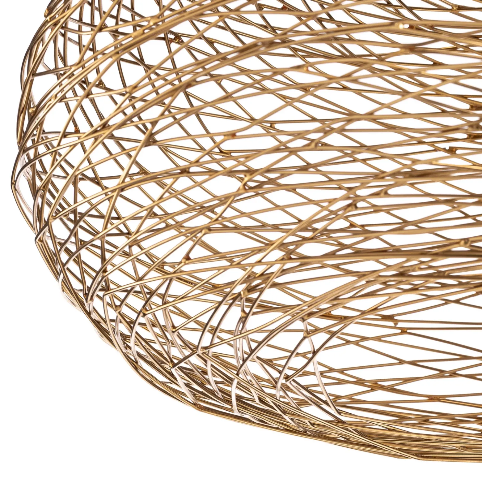 Plafón Lindby Kaviya, dorado, Ø 40 cm, hierro, E27