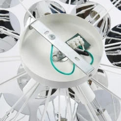 Plafón Lindby Kinan, Ø 54 cm, blanco, metal, E14
