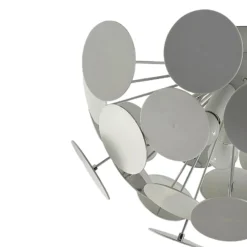 Plafón Lindby Kinan, Ø 54 cm, blanco, metal, E14