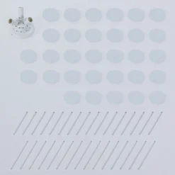 Plafón Lindby Kinan, Ø 54 cm, blanco, metal, E14