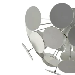 Plafón Lindby Kinan, Ø 54 cm, blanco, metal, E14