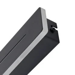 Plafón Lindby LED Benario, negro, aluminio, 80 cm