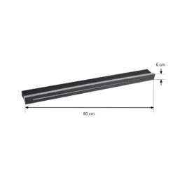 Plafón Lindby LED Benario, negro, aluminio, 80 cm