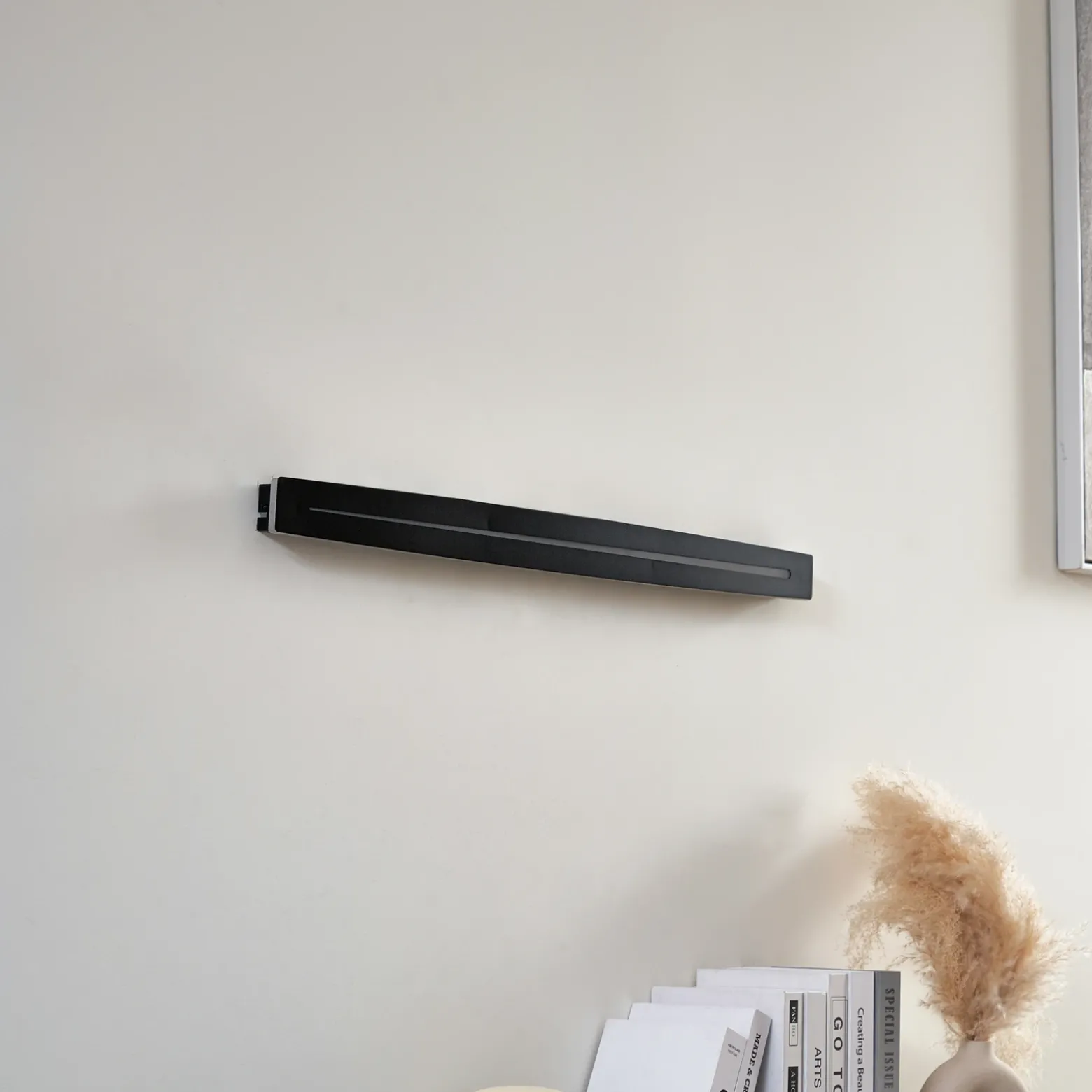Plafón Lindby LED Benario, negro, aluminio, 80 cm