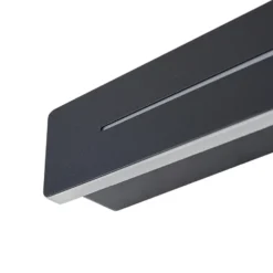 Plafón Lindby LED Benario, negro, aluminio, 80 cm