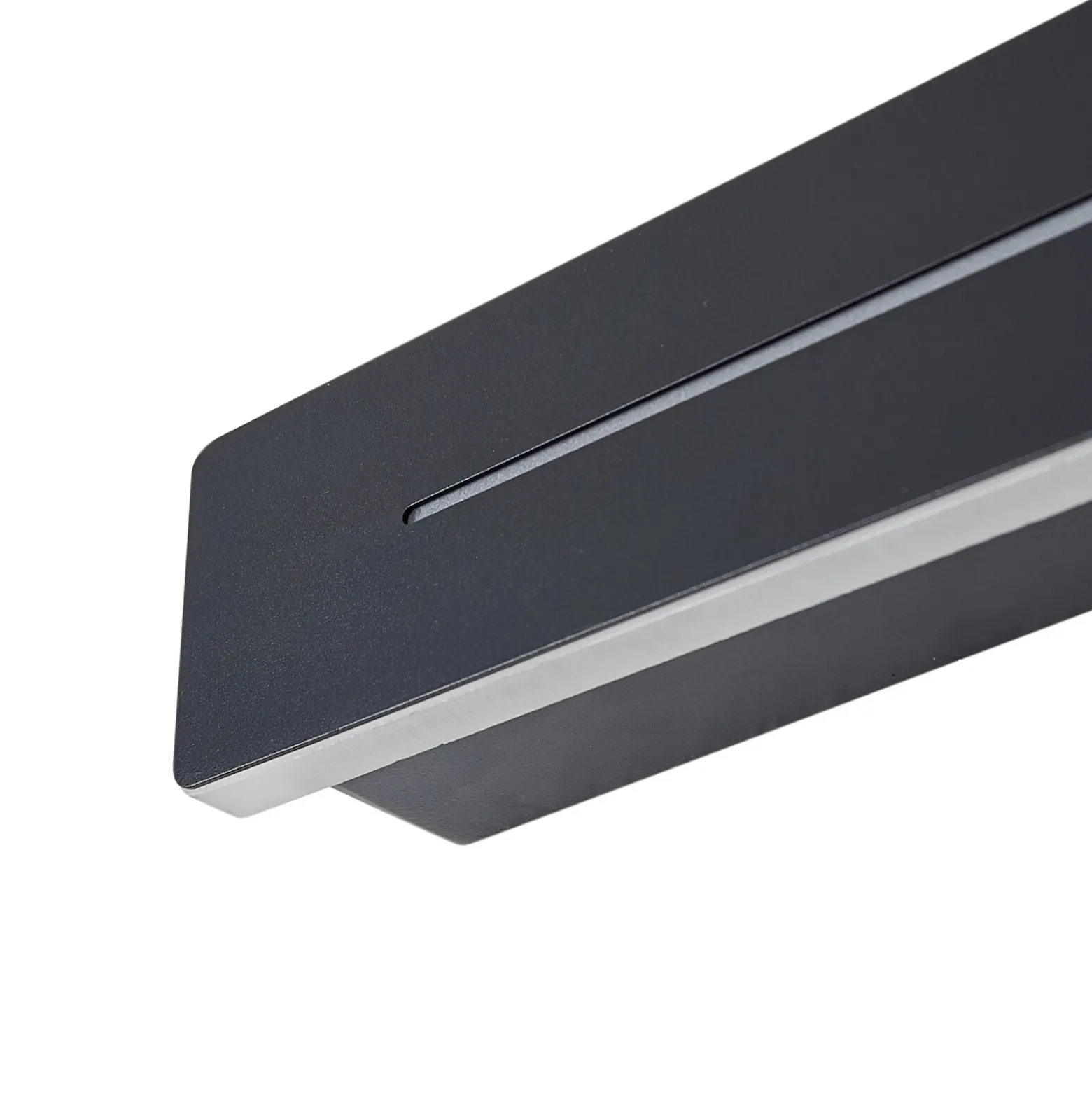 Plafón Lindby LED Benario, negro, aluminio, 80 cm