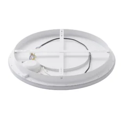 Plafón Lindby LED Edenia, blanco/negro, CCT, Ø 51 cm