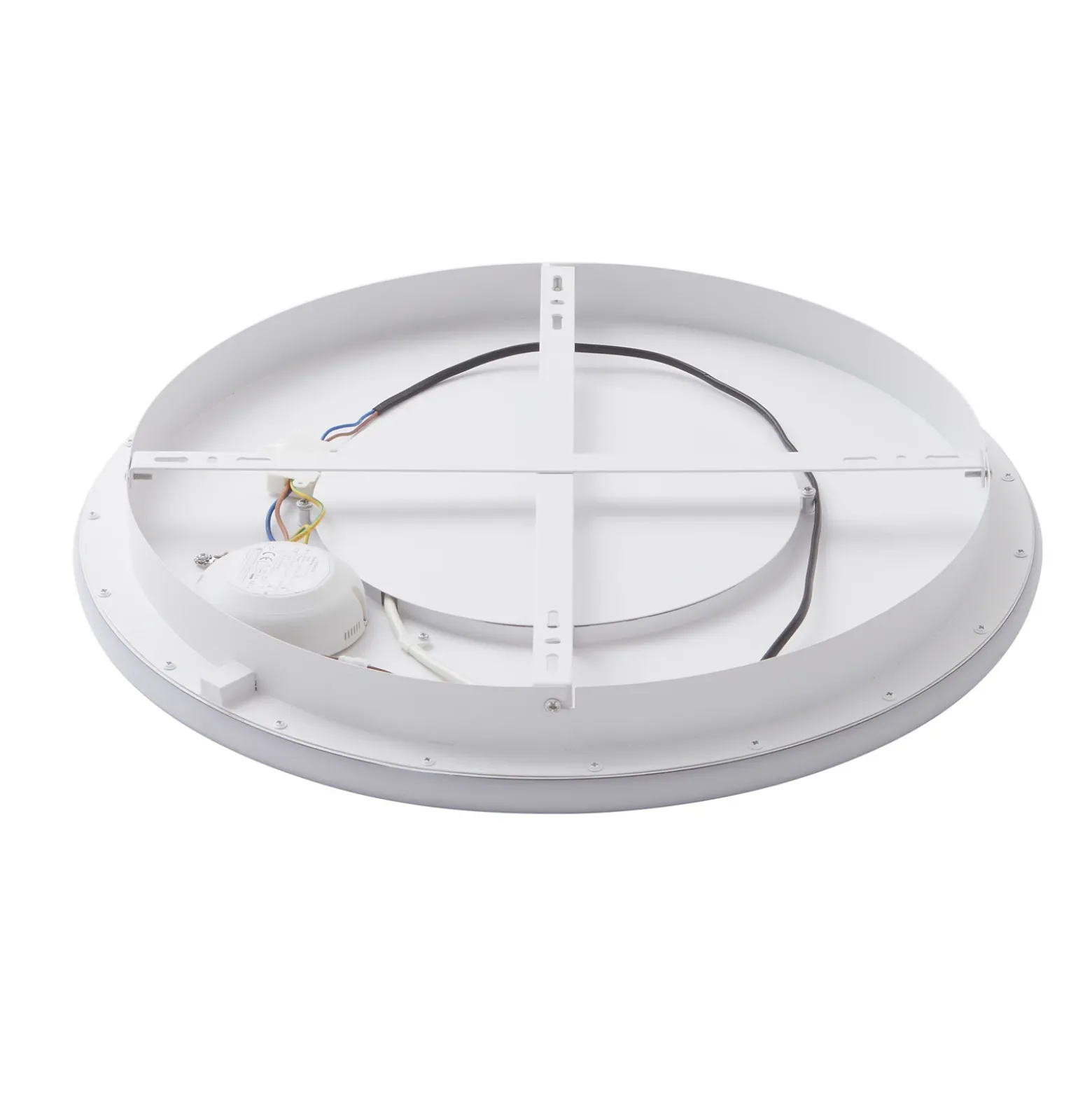 Plafón Lindby LED Edenia, blanco/negro, CCT, Ø 51 cm