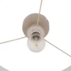Plafón Lindby Libbie, Ø 45 cm, lino, color crema