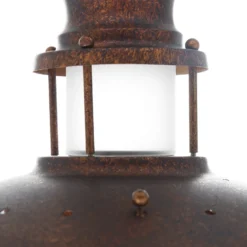 Plafón Lindby Louisanne, marrón, metal, Ø 35cm