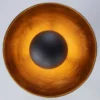 Plafón Lindby Lya, Ø 31 cm, negro-oro, metal, E27