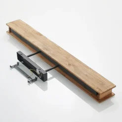 Plafón Lindby Malwin, GU10, 100 cm de largo, 6 luces, madera