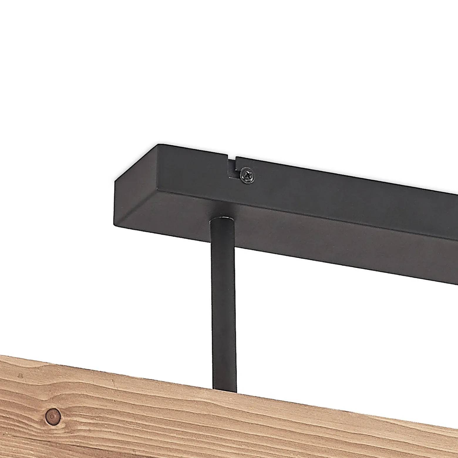 Plafón Lindby Malwin, GU10, 100 cm de largo, 6 luces, madera