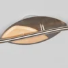 Plafón Lindby Marena, 4 luces, cristal, madera, 83 cm de largo