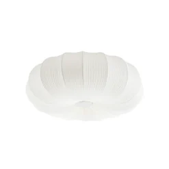 Plafón Lindby Marielle, Ø 55 cm, blanca, de tela, 3x E27