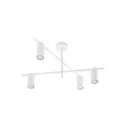 Plafón Lindby Marilou, blanco, de 4 luces, Ø 70 cm