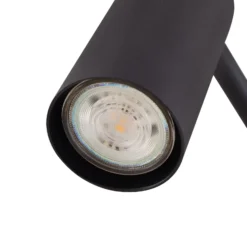 Plafón Lindby Marilou, negro arena, 4 luces, Ø 70cm