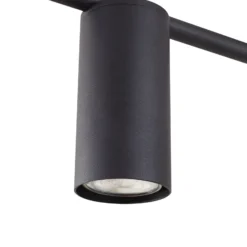 Plafón Lindby Marilou, negro arena, 4 luces, Ø 70cm