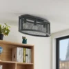 Plafón Lindby Mizgin con rejilla de 3 luces