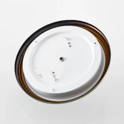 Plafón Lindby Pakka, color latón, cristal, 31 cm, E27