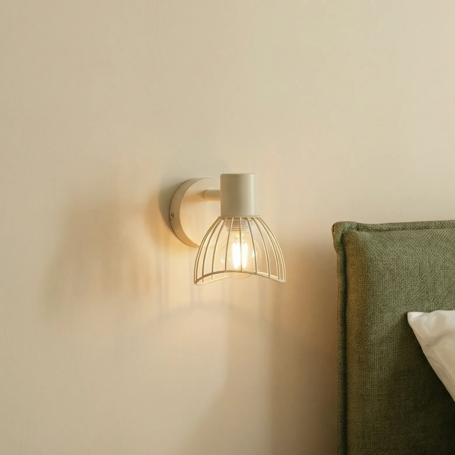 Plafón Lindby Piena, beige, 1 luz, metal, Ø 93.cm