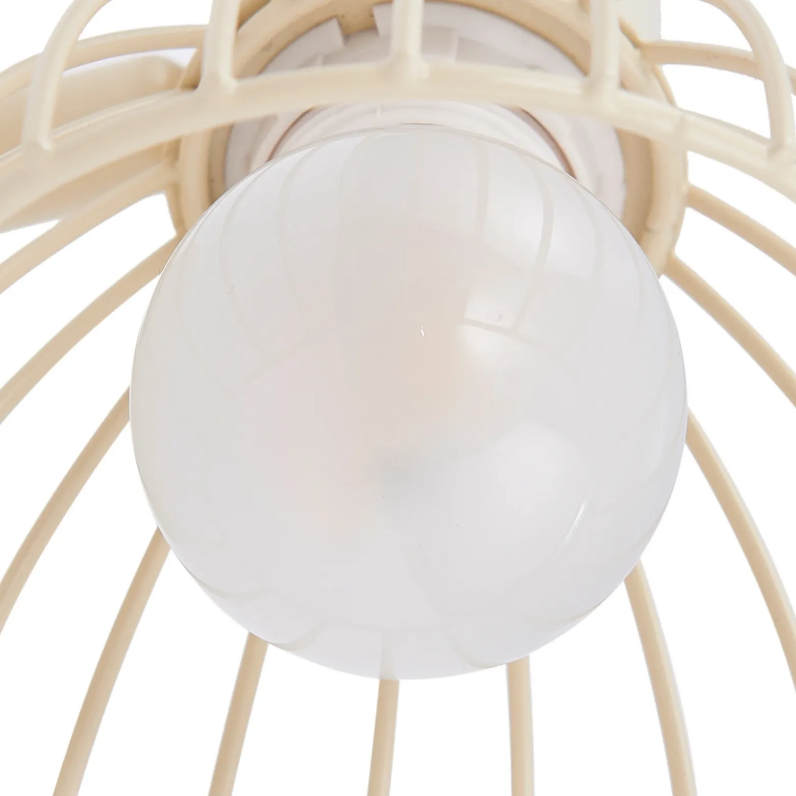 Plafón Lindby Piena, beige, 1 luz, metal, Ø 93.cm