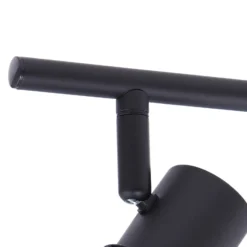 Plafón Lindby Piena, negro, 6 luces, metal, 150 cm