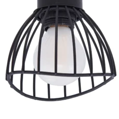 Plafón Lindby Piena, negro, 4 luces, metal, 70 cm
