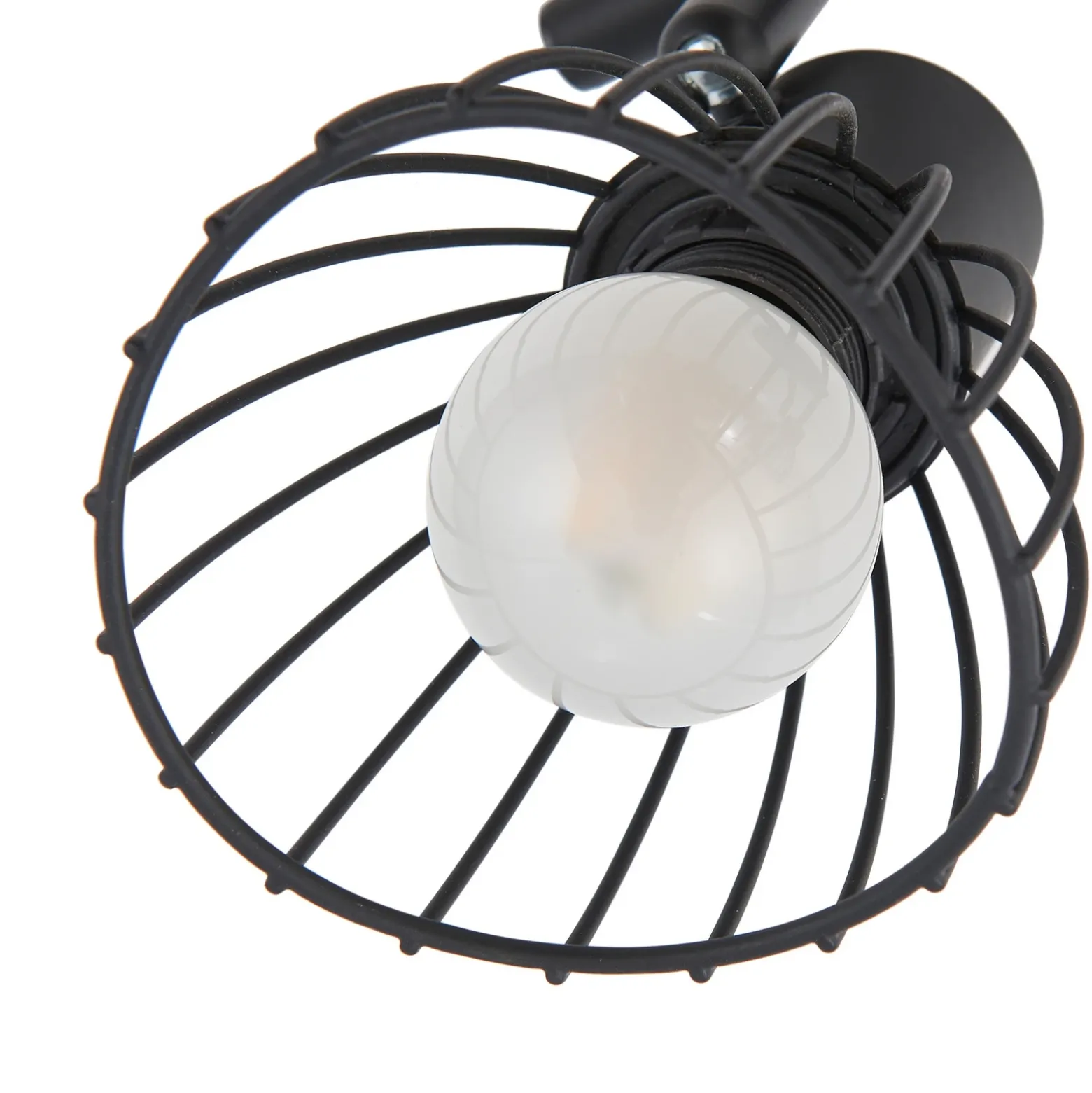 Plafón Lindby Piena, negro, 2 luces, metal, 39 cm