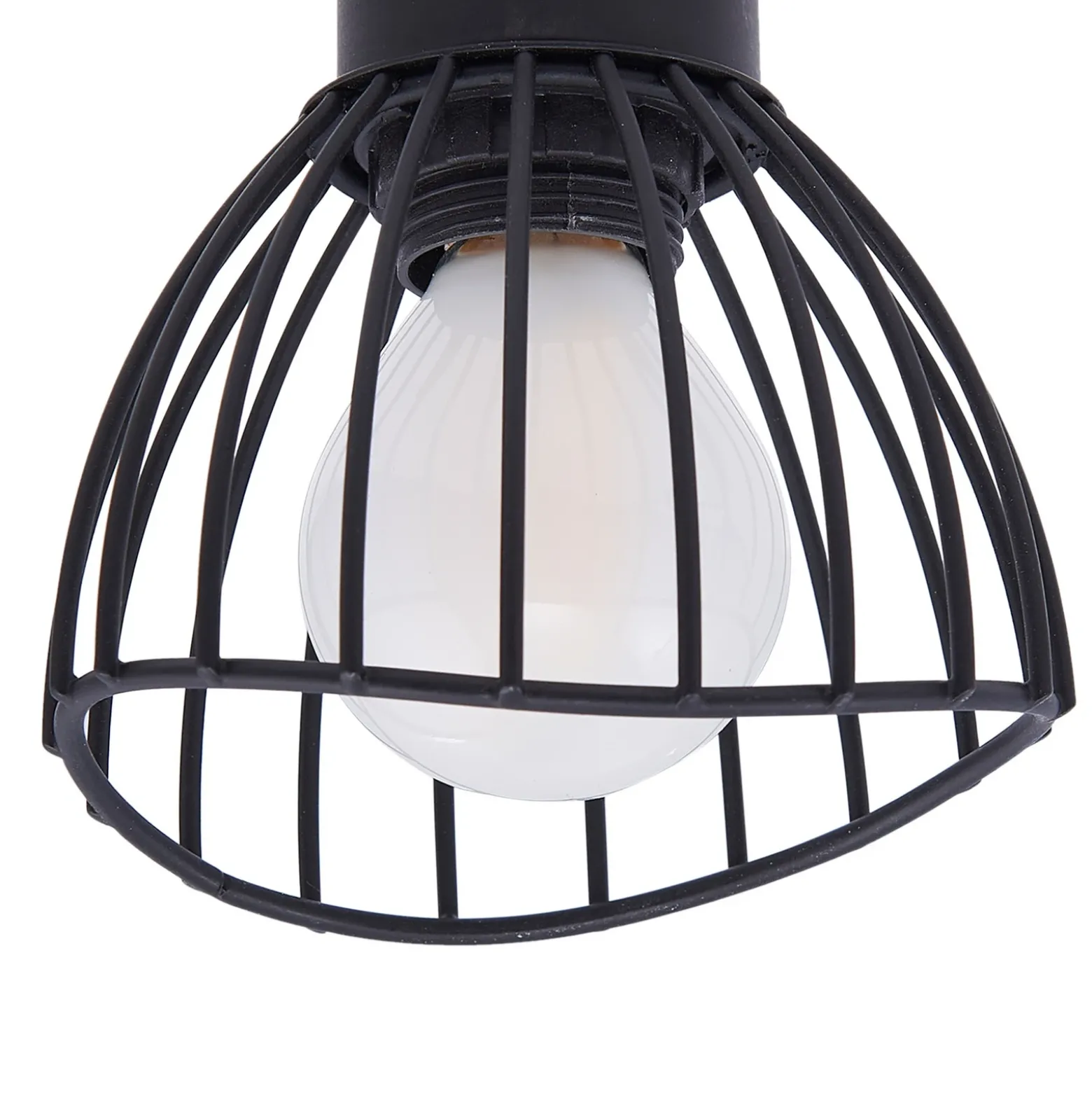 Plafón Lindby Piena, negro, 2 luces, metal, 39 cm