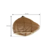 Plafón Lindby Sanza, 50 cm, madera, curvado