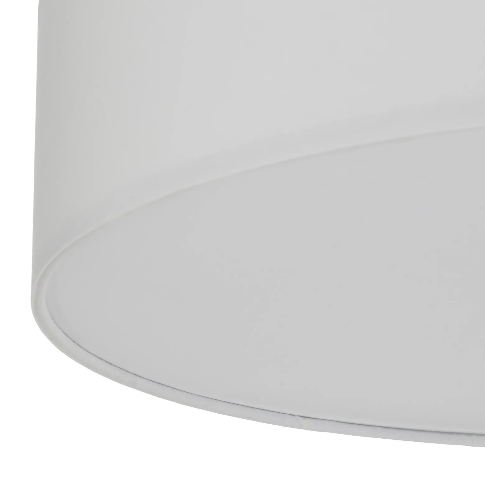 Plafón Lindby Sebatin, Ø 50 cm, blanco crema, tela, E27