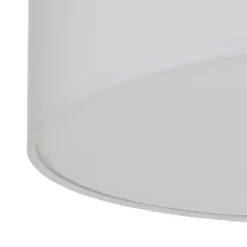 Plafón Lindby Sebatin, Ø 50 cm, blanco, tela, E27