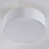 Plafón Lindby Sebatin, Ø 40 cm, blanco, de tela, E27