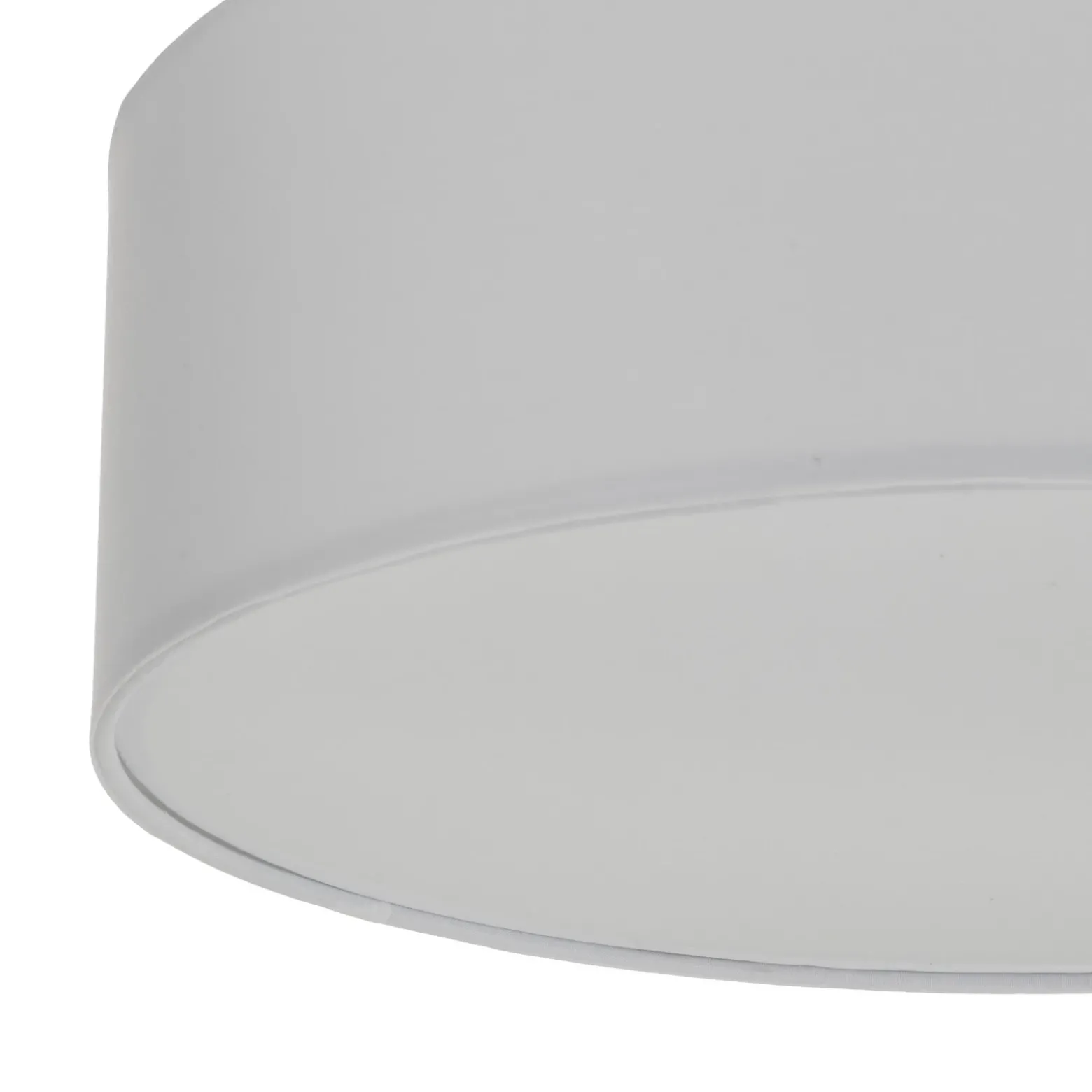 Plafón Lindby Sebatin, Ø 40 cm, blanco, de tela, E27