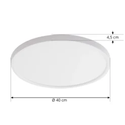 Plafón Lindby Smart LED Denora, blanco, RGB, CCT, Tuya