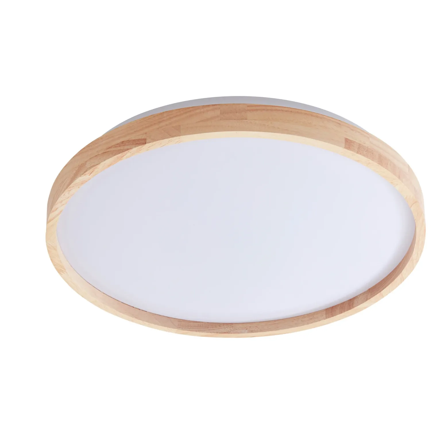 Plafón Lindby Smart LED Mirren madera Ø39,5cm CCT Tuya