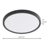 Plafón Lindby Smart LED Pravin, Ø 50 cm, CCT, negro