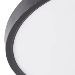 Plafón Lindby Smart LED Pravin, Ø 50 cm, CCT, negro