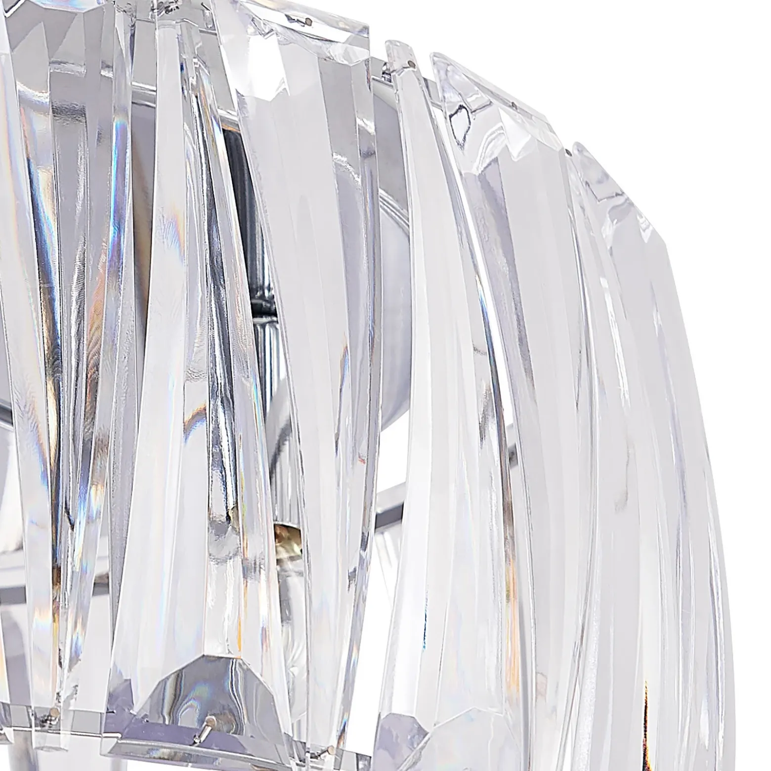 Plafón Lindby Sofia, transparente, acrílico, Ø 46cm