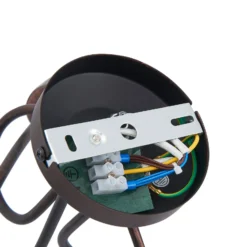 Plafón Lindby Solm, óxido, hierro, 3 luces