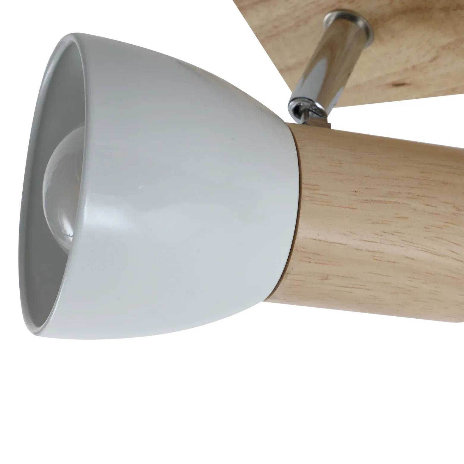 Plafón Lindby Thorin, 27 cm, 2 luces, blanco, madera, E14