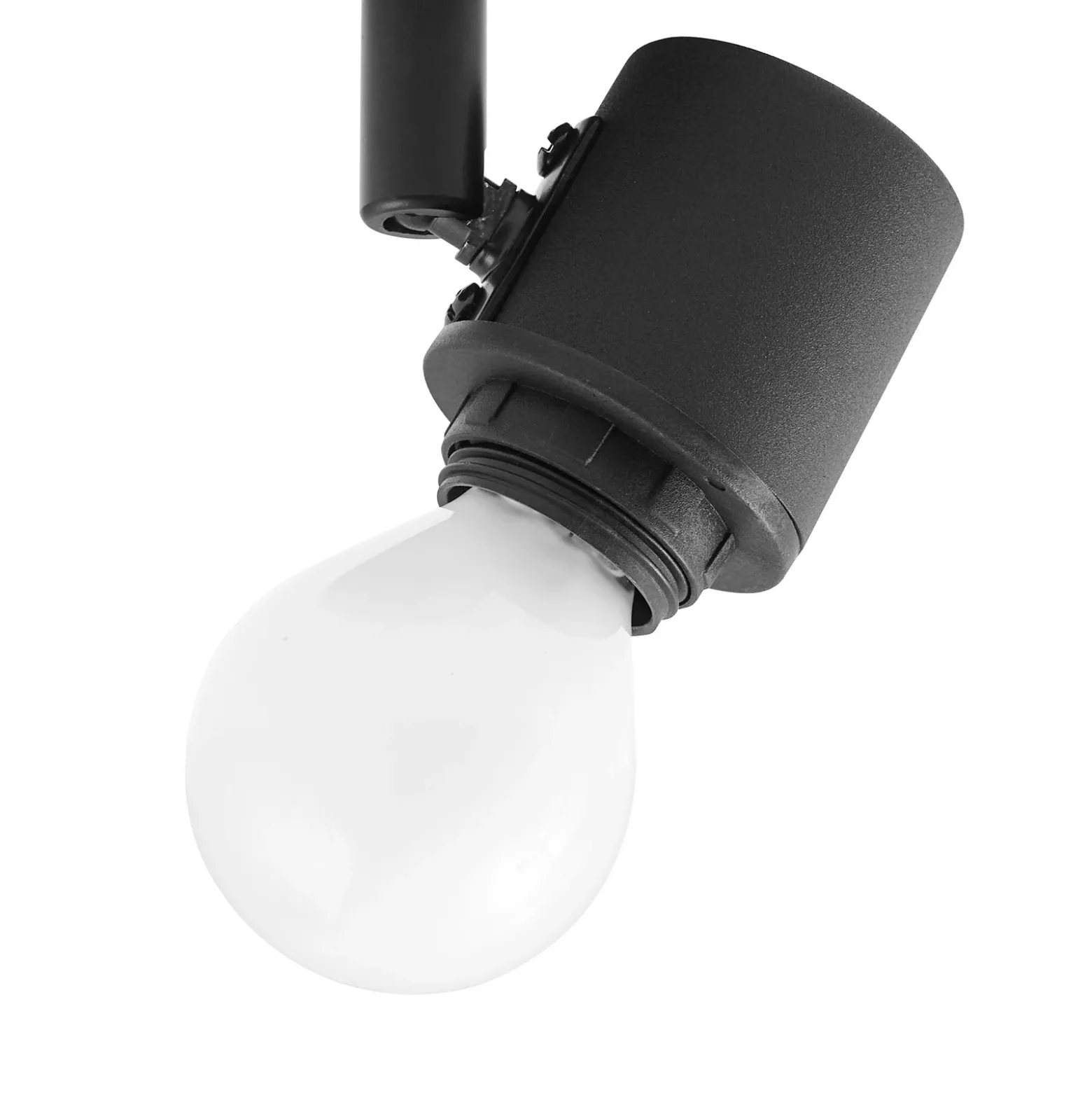Plafón Lindby Vasilia, 4 luces, negro/oro, tela