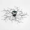 Plafón Lindby Vetki, Ø 60 cm, negro, 1 luz, metal