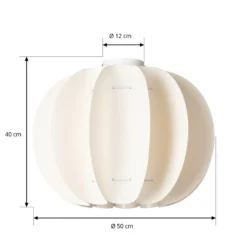 Plafón Lindby Winslow, blanco crema, Ø 50 cm, E27