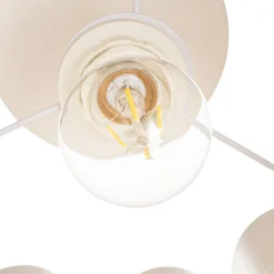 Plafón Lindby Winslow, blanco crema, Ø 50 cm, E27